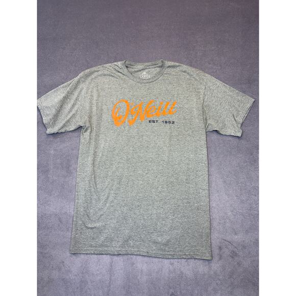 O’Neill Other - O’Neill T-Shirt Gray with Orange Logo Men’s Large